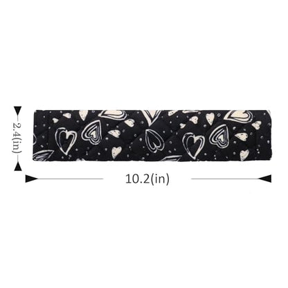 Amooca Soft Auto Seat Belt Cover Seatbelt Cushions Shoulder Pad 2 PCS for a More Comfortable Driving Compatible with All Cars and Backpack Cute Black Heart - color: Black Heart