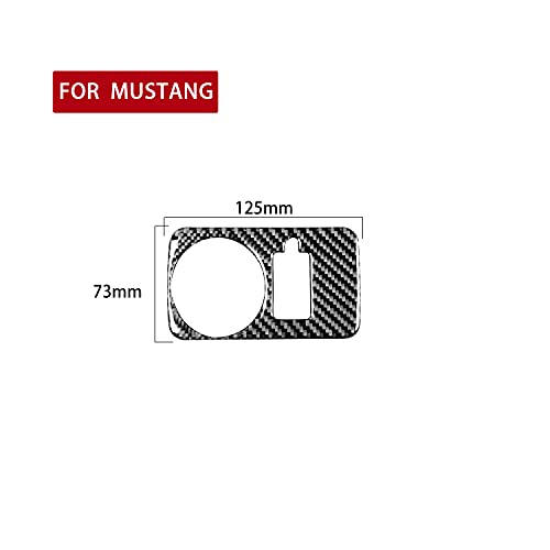 Real Soft Carbon Fiber Interior Accessorie Decal Car Headlight Switch Button Cover Trim Sticker Compatible with Ford Mustang GT Shelby 2005 2006 2007 2008 2009 - color: Headlight Switch-black