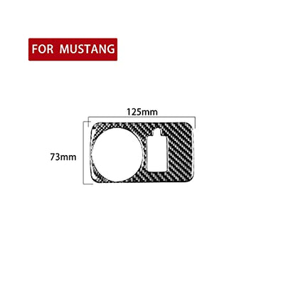 Real Soft Carbon Fiber Interior Accessorie Decal Car Headlight Switch Button Cover Trim Sticker Compatible with Ford Mustang GT Shelby 2005 2006 2007 2008 2009 - color: Headlight Switch-black