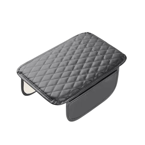 Upgraded Car Middle Center Console Cover with 2 Storage, Universal Microfiber Leather Car Armrest Cover Cushion Universal Vehicle Middle Console Cover, Most Vehicle, SUV, Truck (Gray) - color: Gray