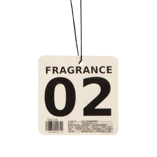 DedCool Air Freshener | Fragrance 02 | Hanging Odor Eliminator for Cars, Closets & Drawers | Juniper, Green Floral, Sheer Woods, Patchouli & Sandalwood | Vegan, Non-Toxic, Cruelty-Free - size: 1 Count (Pack of 1)