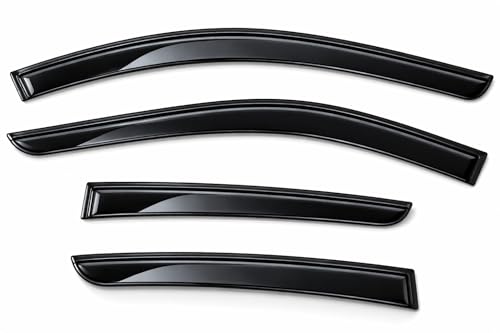 2018-2023 Tape-On Side Window Deflector Visors for Subaru Crosstrek & for Subaru Impreza Hatchback 2017-2023 Smoke Tinted Rain Guards - size: For Subaru Impreza 17-23 & Crosstrek 18-23