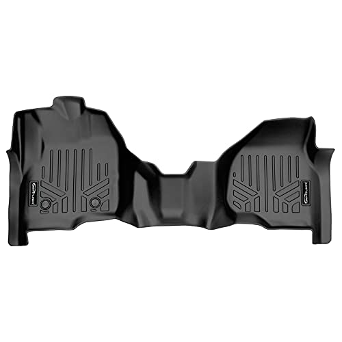SMARTLINER Custom Fit Floor Mat 1st Row, 1-Piece Carpet Over-The-Hump with Raised Footrest, Compatible with 2012 Ford F-250