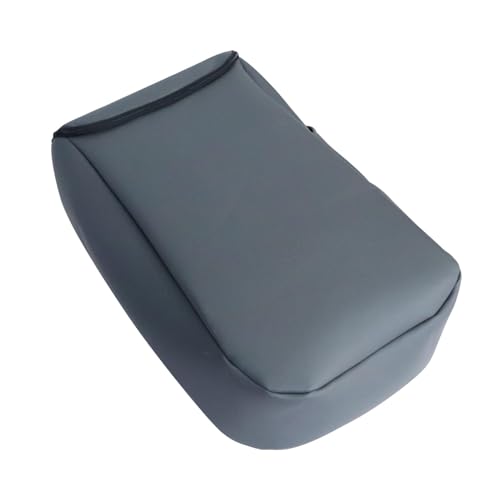Leather Console Jump Seat Armrest Cover Dark Gray with Dipper Desgin Compatible with Chevy Silverado Tahoe Avalanche GMC Yukon Sierra 2007 2008 2009 2010 2011 2012 2013 2014 - color: Dark Gray
