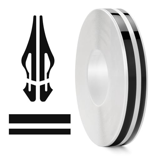 Car Pinstriping Tape, 32Ft Car Vinyl Striping Tape Stripe Decal Waistline Body Side Striping Tape Emblems Trim for DIY Car Racing Motorcycle SUV Pickup (Black) - color: Black-1