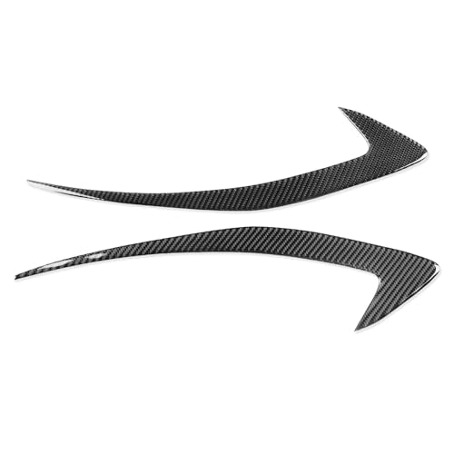Black Carbon Fiber Compatible with Chevy/Chevrolet Malibu 2016-2024 2017 2018 2019 2020 2021 2022 2023 2024 Accessories Car Headlight Eyelid Eyebrows Cover Exterior Trim Sticker Decal 2pcs - color: Headlight Eyelid Eyebrow