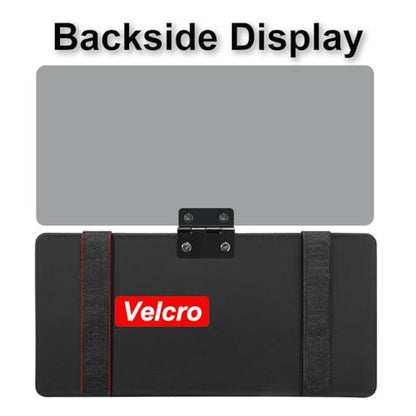 Sun Visor Extender for Car, Polarized UV400 Car Visor Sun Blocker, Adjustable Clip On Visor Extension with Sunglasses Holder & Card Slots, Leather Storage Holder for Universal Cars, Black