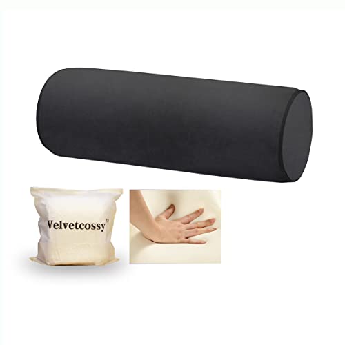 Memory Foam Pillow 16X6 Inch for Sleeping, Neck Pain Relief, Side Back Stomach Sleeper, Car or Office Chair Sofa,Support Pillow for Posture & Comfortable Spine Position (Black - color: Black, size: 16X6