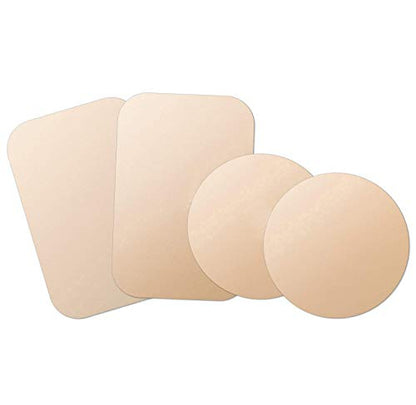 Mount Metal Plate with Adhesive for Magnetic Cradle-Less Mount -X4 Pack 2 Rectangle and 2 Round (Compatible with Magnetic mounts) (Gold) - color: Gold