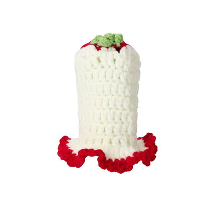 Crochet Shift Knob Cover, Universal Handmade White-Strawberry Boho Car Accessories for Women, Car Shift Boots Knobs Cover Automotive Interior Fits Car Truck SUV (63#SC) - color: 63#SC