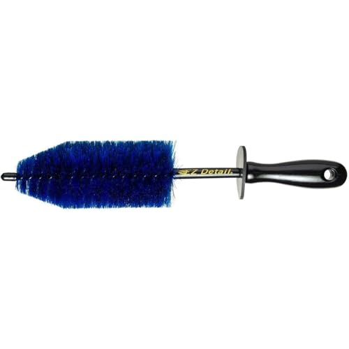 EZ Detail Brush Little - Wheel Rim Cleaner for Cars, Bike, Trucks, Motorcycle, and Other Vehicles. Non-Scratch Auto Detailing Tool, Easily reaches Nook and Crannies - color: Blue