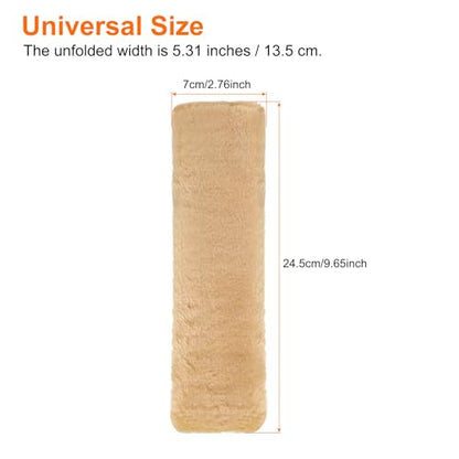 HARFINGTON 2pcs Car Seat Belt Pad Soft Fiber Seatbelt Shoulder Strap Covers Comfortable Driving Cushion Universal Car Accessories for Car, Light Tan - color: Light Tan