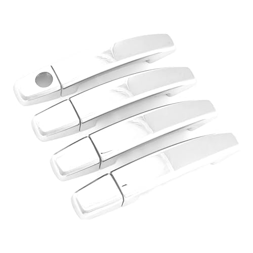Trim Illusion Chrome Patented Door Handle Cover Overlay for 2010-2022 Chevrolet Cruze, Malibu, Trax, Spark, Sonic & Buick Lacrosse, Encore | Easy No-Tool Install | US Patented