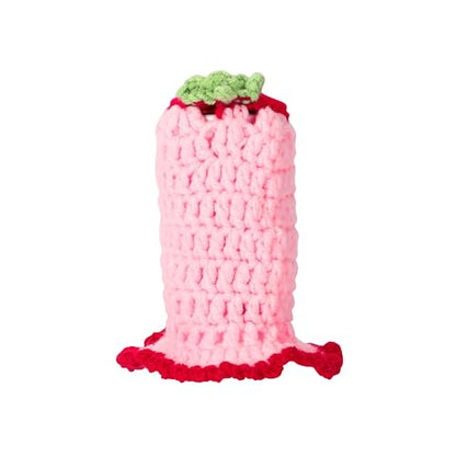 Crochet Shift Knob Cover, Universal Cute Handmade Strawberry Boho Car Accessories for Women, Car Shift Boots Knobs Cover Automotive Interior Fits Car Truck SUV (67#SC) - color: 67#SC