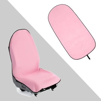 Waterproof Towel Car Seat Cover, Sweatproof Non Slip Towel Carseat Cover, Machine Washable Vehicle Bucket Frontseat Protector Accessories, Universal for SUV, Sedan, Truck (Pink) - color: Pink