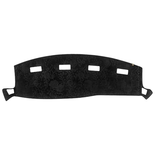 Dashboard Cover Dash Mat Fit for 2005-2002 Do-dge Ram 1500 2500 3500 (for Left Hand Drive),Car Dash Board Mat Anti-Glare Carpet,Non-Slip Pad Sunshield Protector (Flannel) - color: Black Embossed, size: Fit 02-05 Ram 1500/2500/3500