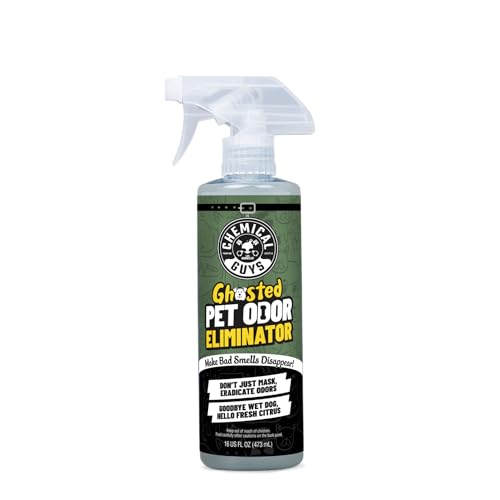 Chemical Guys Ghosted Pet Odor Eliminator 16 Oz Pet Smell Neutralizer for Car Interior, Carpet, Upholstery, Fabric Seats, Home, Furniture, Citrus Scent Spray Cleaner - size: 16 Fl Oz (Pack of 1)