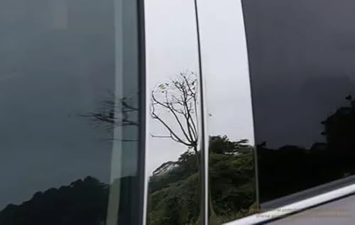 Car Accessories Fit for Nissan Rogue 2021-2025 Stainless Steel Silver Exterior Window Frame Center Pillar Cover Trim 6PCS Set