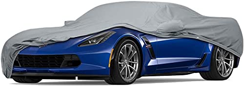 5 Layer Full Car Cover – Semi Custom Fit for Chevy Corvette C3 | All-Weather Protection: Dustproof, Windproof, UV-Resistant, Breathable & Durable - size: Fits Chevrolet Corvette C3