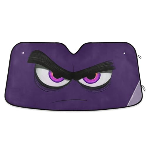 Boccsty Purple Eyes Automotive Car Window Shades Truck SUV Sun Shade Sun Visor Windshield Sun Shade Car Window Covers Car Interior Accessories for Men Woman S - color: Purple Cartoon Eyes, size: S