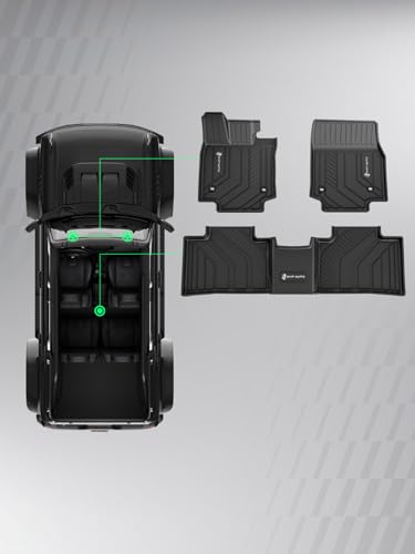 YHTAUTO Automotive Floor Mats Compatible with Lexus RX/RX350/RX350h/RX500h 2023-2026 (NOT for RX450h+ PHEV), TPE Floor Liners All-Weather Protection Custom Fit, 1st & 2nd Row, Set of 3 - size: For 2023-2026 RX