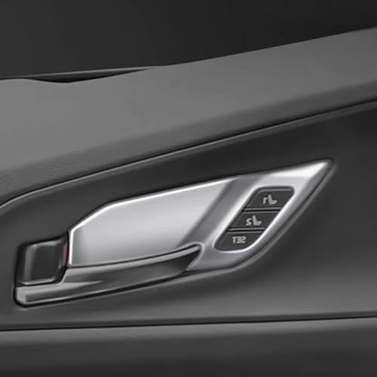 Beautost for Toyota Prius 2023 2024 2025 2026 Interior Door Handle Bowl Panel Cover Trims (Matte Silver) - color: Matte Silver