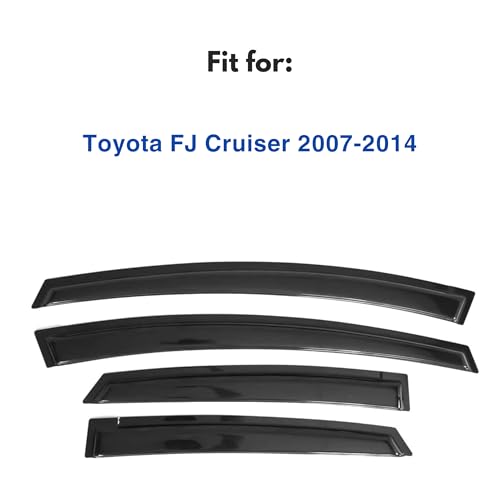 IG Window Visors Fit for 2007-2014 Toyota FJ Cruiser, Out-Channel Rain Guards Vent Wind Deflectors 4PC, Car Accessories for 07-14 FJ Cruiser - size: 2007-2014 FJ Cruiser