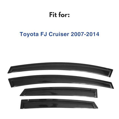 IG Window Visors Fit for 2007-2014 Toyota FJ Cruiser, Out-Channel Rain Guards Vent Wind Deflectors 4PC, Car Accessories for 07-14 FJ Cruiser - size: 2007-2014 FJ Cruiser