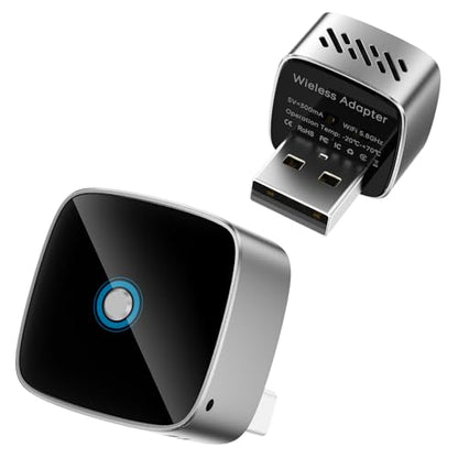 Wireless CarPlay Adapter & Android Auto Dongle, One Click Multi Device Switching Seamless Connection, Compact Size, Plug & Play Wireless CarPlay Converter for iPhone & Android, USB/USB-C, No Delay - color: B5