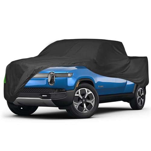 Proadsy Car Cover for Rivian R1T 2026 2025 2024 2023 2022 Windproof All Weather Waterproof Sun Rain UV Dust Snow Protection Outdoor Custom-fit All Weather Car Covers - size: Rivian R1T