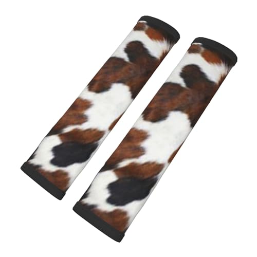2 Pack Seat Belt Covers with Cow Texture Pattern, Soft Comfortable Seat Belt Pads for Adults Universal Car, Seat Belt Shoulder Pad for A More Comfortable Driving - color: Cow Texture