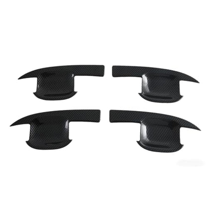 4Pcs Door Bowl Front Rear Driver & Passenger Side Compatible with 2019-2025 Chevy Silverado GMC Sierra 1500 20-25 2500 3500 (Carbon Fiber Door Bowl) - color: Carbon fiber door bowl
