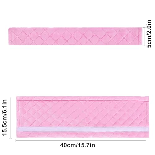 Amooca Soft Automotive Seat Belt Cover Seatbelt Shoulder Pad Neck Protector Cushions Universal Fit SUV Trucks Backpack Pink Extra Long 15.7in - color: Pink, size: 15.7in-1pc