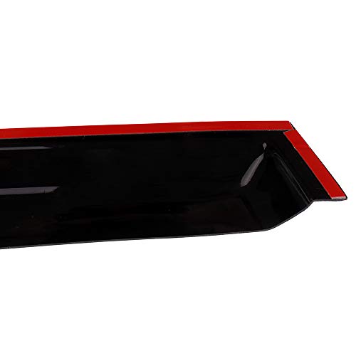 SCITOO Outside Mount Window Visor Deflector Rain Guard Dark Smoke, 4 Pcs Set Fit for 2004-2008 for Acura TSX