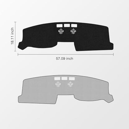 KUST Black Dash Cover for Mazda CX-5 CX5 2017-2024 2025 2026 (Without HUD) Polyester Dashboard Cover Non-Slip Center Console Dash Cover Interior Accessories for Mazda CX5 Sunshade No Glare - size: Cx-5 17-26(black)