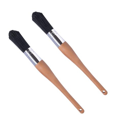 Wesquer Parts Cleaning Brush Home and Auto Use Parts Cleaner Brush Solvent Brush for Cleaning Auto Engine Parts, Clean Motors, Metal Parts, Machinery (Black 2pcs) - color: Black 2pcs