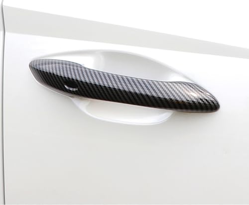 Auto Parts Fit for Hyundai Tucson 2026 2025 2024 2023 2022Exterior Door Handle Cover Trims with Smart Keyhol (Carbon Fiber Pattern) ABS 5PCS - color: Carbon Fiber Pattern