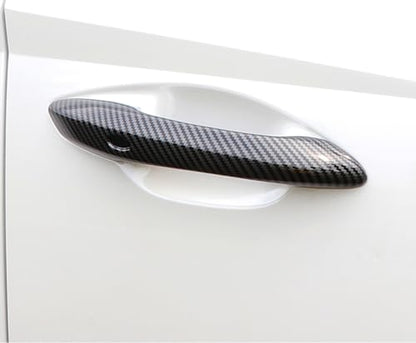 Auto Parts Fit for Hyundai Tucson 2026 2025 2024 2023 2022Exterior Door Handle Cover Trims with Smart Keyhol (Carbon Fiber Pattern) ABS 5PCS - color: Carbon Fiber Pattern