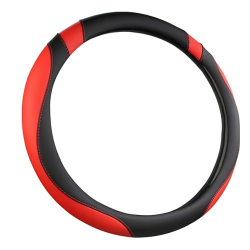 West Llama Customized Auto Car Steering Wheel Cover for Dodge RAM 1500 2500 3500, 15.5-16 inch (Black+Red-Large Size) - color: A-Black+Red, size: Large Size (15 ½''-16'')