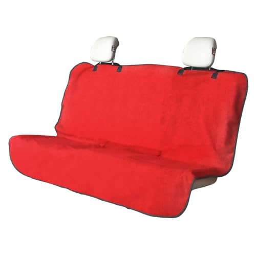 Back Seat Cover for Car Trucks Van SUV,Waterproof Rear Bench Towel Seat Covers for Dogs and Kids,Automotive Backseat Protector (Red) - color: Red, size: Rear Bench Seat Towel