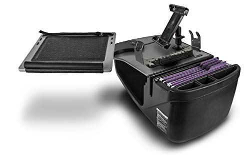AutoExec Reach Car Desk for Your Vehicle Workstation and Mobile Office, Front Seat, with 400 watt Power Inverter, Printer Stand and Tablet Mount - color: Grey, style: 400 watt Power Inverter, Printer Stand and Tablet Mount