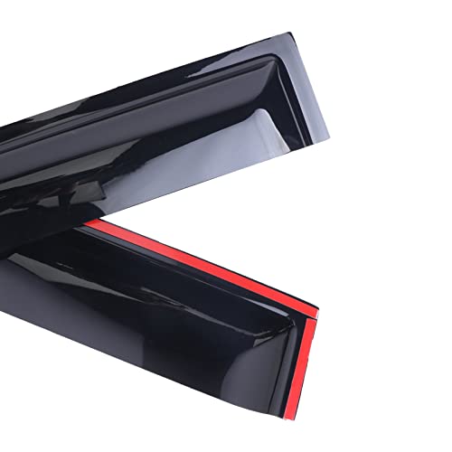 Window Vent Visors Deflectors Rain Guards 4 Piece Set for 2007-2021 Trucks Toyota Tundra Crew Cab 94309 - size: 2007-2021 Trucks Toyota Tundra