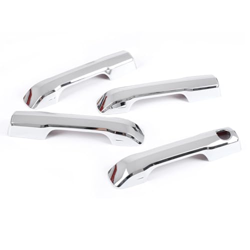 Car AccessoriesExterior Side Door Handles Cover Trime Without Smart Keyhole Compatible with Toyota Tundra/Sequoia 2026 2025 2024 2023 2022 (Chrome) 4PCS ABS - color: Chrome