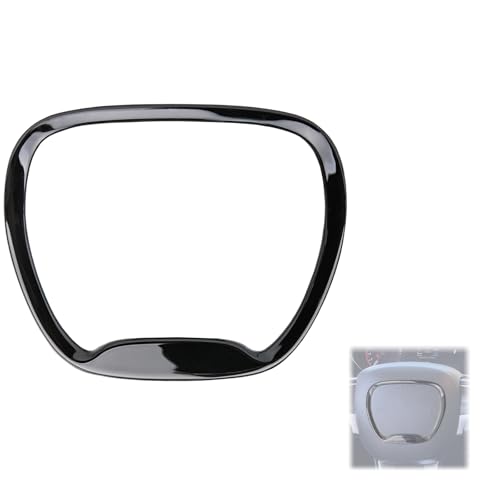 VANEST Central Control Steering Button Frame Trim Compatible with Dodge Challenger Durango 2015-2025, Car Interior Decoration Accessories (Black) - color: Black