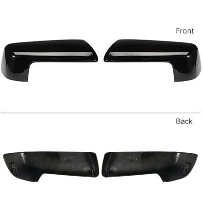 Mirror Cover Caps Compatible with GMC 2019-2025 Chevy Silverado 1500 and GMC Sierra 1500 Accessories (Black) - color: Black