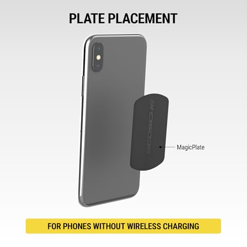 Scosche MPLT54T-2PKBP0 MagicMount Replacement Plate Kit for Magnetic Car Phone Mount Holder, Metal Plates w/Extra Strength Hold for Smartphone, Tablet, Magnet Cell Phone Stand & Phone Case, Pack of 2 - size: 2 Plates, style: Heavy Duty
