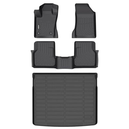 GINOWY- Floor Mats & Cargo Liner for Dodge Hornet 2023 2024 2025 GT/GT Plus & R/T Plug-in Hybrid, TPE All Weather Protection 2024 Hornet Car Mats, Non-Slip Trunk Mat Waterproof Floor Liners Black - style: 7) for Dodge Hornet 2023-2025 Full Set