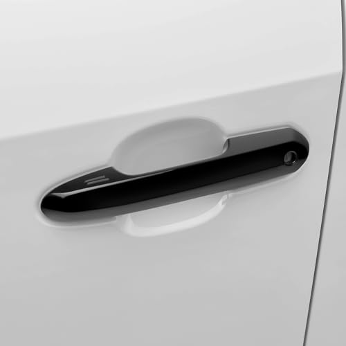 Car Door Handle Cover Protector Compatible with Toyota 2019-2025 RAV4 & 2020-2025 Highlander Hybrid (Include HEV) Accessories Glossy Black ABS Material - color: RAV4/Highlander