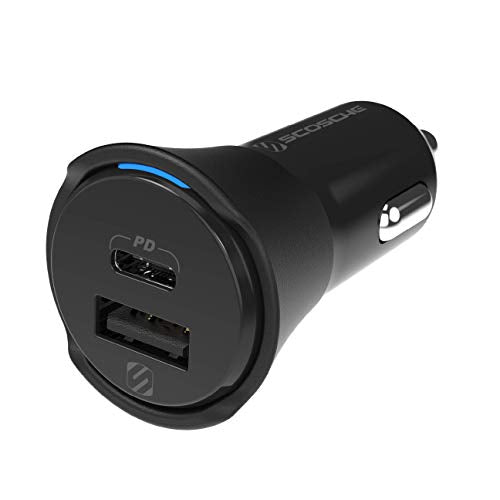 Scosche CPDCA32 PowerVolt 32Watt Certified USB Type-C & USB Type-A Fast Car Charger with Power Delivery 3.0 for All USB-C and USB-A Devices - size: Dual Port, style: 32W