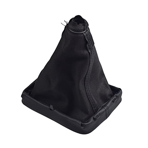 Hacreyatu 5 Speed Gear Shift Knob Anti-dust Cover Black Waterproof Auto Gear Shift Lever Stick Boot Cover，PU+ABS ， for Peugeot 206 406